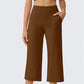 💖 Női Magas Derekú Rugalmas Cropped Nadrág – 6 szín | S–2XL | Széles Szárú | Casual Chic