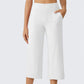 💖 Női Magas Derekú Rugalmas Cropped Nadrág – 6 szín | S–2XL | Széles Szárú | Casual Chic
