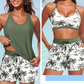 ⏳Korlátozott Ideig Tartó Különleges Ajánlat⏰Tankini Szett Rövidnadrággal – Élénk Minták, Mix & Match – Elegáns Strandmegjelenés.