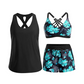 ⏳Korlátozott Ideig Tartó Különleges Ajánlat⏰Tankini Szett Rövidnadrággal – Élénk Minták, Mix & Match – Elegáns Strandmegjelenés.
