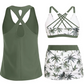 ⏳Korlátozott Ideig Tartó Különleges Ajánlat⏰Tankini Szett Rövidnadrággal – Élénk Minták, Mix & Match – Elegáns Strandmegjelenés.
