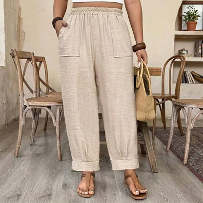 👖✨ Női Laza Szabású Mandzsettás Bokapánt – 4 szín | 1XL–5XL | Rugalmas Derekas | Plus Size Casual