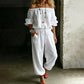 🌸Női vállakat szabadon hagyó jumpsuit – Könnyed elegancia és előnyös szabás ✨