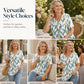 🌸✨ Női V-nyakú Virágmintás Pliszírozott Felső – 8 minta | S–2XL | Laza | Nyári Elegancia