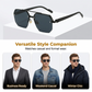 💥Pro-Favorite Férfi Stílusos Geometrikus Poligon NapSzemüveg – Fém és PC Keret – UV400 Védelem 🕶️