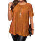 Hízelgő redőzött plus size blúz