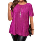 Hízelgő redőzött plus size blúz