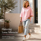 👚Női Bő Szabású Csíkos Kapucnis Pulóver Casual 3/4 Ujjú Hoodie – Könnyed Kényelem a Mindennapi Stílushoz