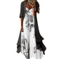 👗 Női Boho Virágos Maxiruha és Kiegészítő Szett