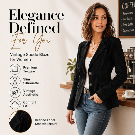Női elegáns velúr slim-fit blézer – elegáns őszi kabát