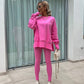 🔥Women's Long Sleeve Printed Sweatshirt and Leggings 2-piece Set