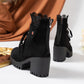👢 Lace-Up Style, Stable Steps | Women's Chunky-Heel Ankle Booties✨𝘉𝘶𝘺 𝘢𝘯𝘺 2 𝘢𝘯𝘥 𝘨𝘦𝘵 𝘢𝘯 𝘦𝘹𝘵𝘳𝘢 8% 𝘥𝘪𝘴𝘤𝘰𝘶𝘯𝘵