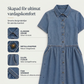 👗👖 Elegáns, laza, zsebes farmeringruha