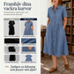 👗👖 Elegáns, laza, zsebes farmeringruha
